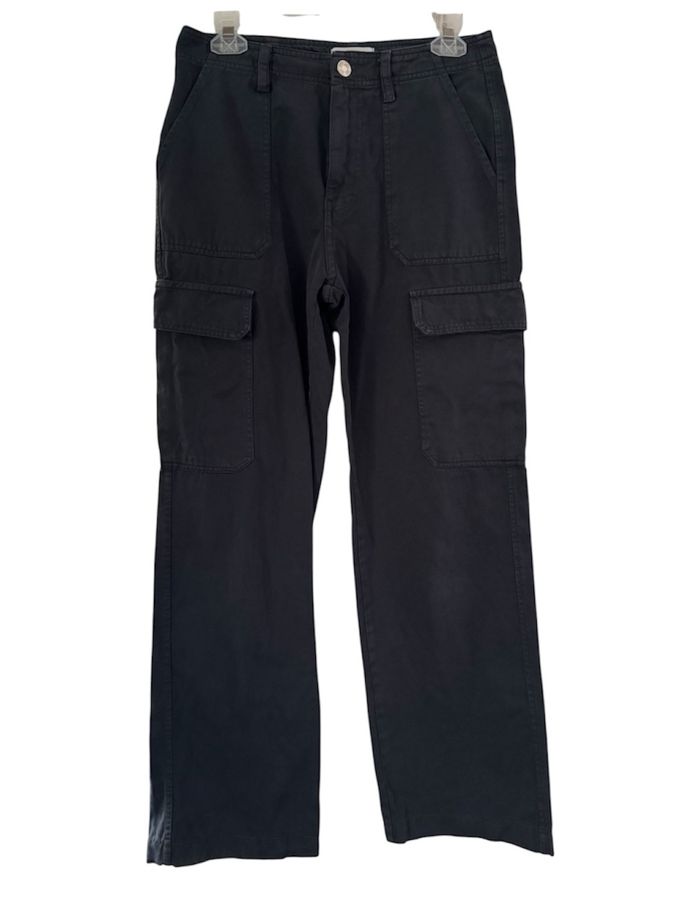 Zara Cargo Pants Wide Leg utility cargoDark Gray Multiple Pockets Women's Size 6